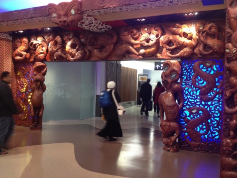 welcome gate at Auckland Airport